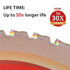 Metal Cutting Circular Saw Blade, Steel and Stainless Steel Cutting, The Cutting Head uses a Special Anti-Heat Sticking Coating with high Finish and Long Life,FMB 7-1/2 inch 42-Tooth 20mm -TA