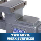 Wilton Reversible Bench Vise, 5-1/2" Jaw Width, 6-3/4" & 10-3/4" Jaw Opening, 3-3/4" Throat (Model 4550R)