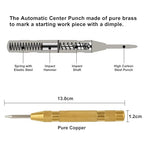 COMOWARE Countersink Drill Bit Set- 7 Pcs Counter Sinker Drill Bits for Wood, Quick Change, 1/4'' Hex Shank, High Speed Steel, 5 Flute 90 Degree Center Punch Tool, 1/4''-3/4''