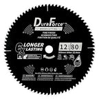 12-Inch 80-Tooth Fine Finish Professional Woodworking ATB Saw Blade with DuraGuard Anti-Stick Coating for Miter and Table Saws (DF1200SP80)