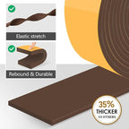 Pipe Insulation Tape, Outdoor Water Pipe Insulation Wrap, Foam Insulation Tape for Outdoor Pipes Winter Freeze Protection, Heat Tape for Water Pipes, Copper Pipes, PVC, AC Line, 4in x 15ft, Brown