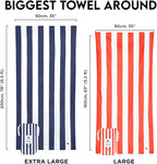 Dock & Bay Beach Towel - Quick Dry, Sand Free - Compact, Lightweight - 100% Recycled - Includes Bag - Cabana - Set H (4), Large (160x90cm, 63x35)