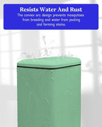 12 Gallon Slim Kitchen Trash Can, Stainless Steel Trash Can with Removal Inner Bucket and Soft-Close Lid, Pedal Garbage Can 45 Liter, Green