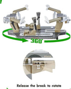 Tennis Stringing Machine, Standing Type, Shared for Tennis and Badminton Racquets, Full Metal Black Gold, Comes with a Complete Set of Stringing Tools, 10 Tennis Strings
