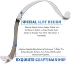 NGe 6Inch Rigid Pipe Strap Clamp U Bracket Tube Strap Tension Clips Two Holes Tube Straps Stainless Steel Silver,for Pipe Fixing(3Pcs)