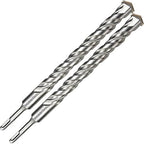 2-Pack SDS Plus Masonry Drill Bits 1Inch x 12 Inch Long Rotary Hammer Drill Bits Carbide Tipped for Concrete Brick Cement Stone Block.