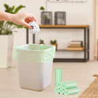 1.2 Gallon Small Trash bags: Small Trash bags Mini Bathroom Garbage Bags Fit 4.5 Liter Trash-Can-Liners for Bathroom Kitchen Office (150 Counts, Green)
