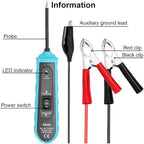 allsun Professional Automotive Circuit Tester,Short Circuit Finder with Buzzer Alarm & LED Light, 6-24V Power Detector Probe with Overload Protection, 5m Cable for Car DIY Repair