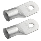 SELTERM 2pcs 4/0 AWG(XL) 3/8" Stud Battery Lugs,Ring Terminals,Heavy Duty Copper Wire Lugs,Battery Cable Ends, 0000 Gauge Ring Terminal Connectors,UL Bare Copper Eyelets Electrical Battery Cable Lugs
