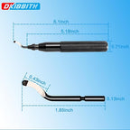 DKIBBITH Deburring Tool with 11 HSS Swivel Blades for Metal, 3D Prints,Resin,Ideal for Plumbing & 3D Printing Burr Removal,Black.