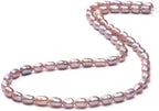 Natural Pearl Beads Rice 4-5mm Purple Freshwater Cultured Loose Gemstone Beads for DIY Jewelry Making 13.8''/Strand HQ