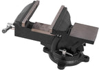 6" Heavy Duty Bench Vise, Pipe Vise Bench Vices with Anvil Swivel Table Top Clamp Locking Base, Double Swivel Rotating Vise Head& Body Rotates 360°-Black