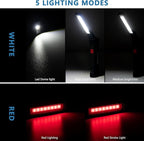 LED Rechargeable Flash lights Vagocom Automotive Tools for Mens Dad,Cordless Worklight with Magnetic Base 360° Rotate 5 Modes Brightness Trouble Torch for BBQ,Camping,Handmade,Mechanic,Gift(2 Pack)