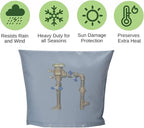 Outdoor Backflow Preventer Insulation Cover,Insulated Pouch for Winter Pipe Freeze Protection Sprinkler Valves in Snow or Sun Exposure, Waterproof Sprinkler Valve System Cover (30 " W x 26 " H,Gray)