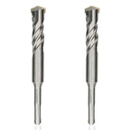 2-Piece 3/4" SDS Plus Drill Bits Rotary Hammer Drill Bit Set, Carbide Tipped for Drilling Concrete Cement Porcelain Tiles Ceramic Pots Stone Brick, Diameter 20mm, 160mm Long, SDS Plus Shank.