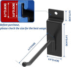POETISKE Slatwall Hooks 32PC 4 Inch Slatwall Accessories - Heavy Duty Pegboard Gridwall Hooks for Retail & Garage Organization - Black