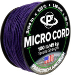 Paracord Planet Micro Paracord – Thin Braided Cord for Crafting, Fishing, and DIY Projects in 125 ft Spools – Acid Purple
