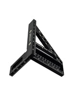 3D Aluminum Multi Functional Carpenter Square - Woodworking Square Tool and Measuring Triangle Ruler, Ideal for Angular Measurement, Drawing Right Angles & Parallel Lines in Woodwork and DIY Projects