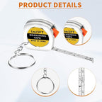 12 Pieces Tape Measure Keychains, 1.5 Inch Functional Mini Tape Measures with Stable Slide Lock Construction Party Favors Measure for Birthday Party Favors Gift Bag Fillers Prize 1m/ 3ft
