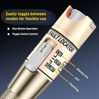 Visual Fault Locator,80-100KM Fiber Optic Cable Tester Meter, VFL Red Light Pen Light Source Testers (Golden)
