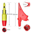 Goupchn Multimeter Test Leads Kit 6PCS with Alligator Crocodile Clips, Wire Piercing Probes 4mm Piercing Clip for Multimeter Voltmeter Thermometer Testing