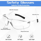 Clear Safety Glasses Bulk of 100,ANSI Z87.1 Eye Protection Goggles with Scratch and Impact Resistant for Construction and Laboratory