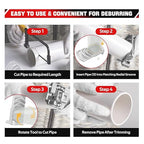 BARTOO Deburring Tool for Plastic Pipe, Professional PVC Pipe Reamer for 6 Pipes Size from 1-1/4 to 4-Inch, Pipe Reamer Deburring Tool Smooth Chamfer, PVC Chamfer Tool