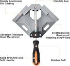 Corner Clamp, 4pcs 90 Degree Right Angle Clamp with Adjustable Aluminum Alloy Swing Jaw, Single Handle Clamps for Woodworking Tools Photo Framing, Present for Men Dad 15.1 Inch