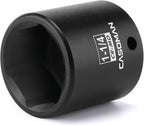 CASOMAN 1/2" Drive x 1-1/4" Impact Socket, 6-Point, SAE, CR-MO