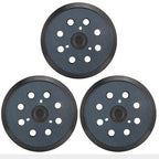 3 Pack 5" 8 Hole Hook & Loop Replacement Sander Pads Compatible with Makita Orbital Sander BO5010 BO5030K BO5031K BO5041K, Replacement Parts #743081-8/743051-7 (3 Screw Holes Sander Pads