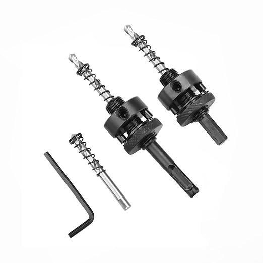 9.84 inch / 250mm Hole Saw with 1 pc SDS Plus Arbor and 1 pc Hex Shank Arbor, HSS Bi-Metal Hole Drilling Cutter for Wood Boards Plastic and Thin Metal (9.84 inch / 250mm)