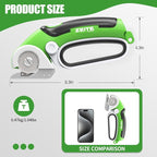 ZEITE 4V Cardboard Box Cutter,Cordless Electric Scissors,with 2 Blades,Storage Box,USB Charging Cable,Max Cutting 1/4",Ideal for Cardboard,Thin Carpet & Plastic Recycling,Easy to Hold and Safe