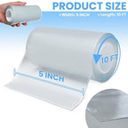 Waterproof Repair Tape for Fabric, Awning, RV Roof, Underbelly, Tarp, Tent, Sail and Boat Cover Outdoor Repair Patch, Heavy Duty, Clear, 5 Inch x 10FT