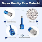 5/16 Inch Diamond Core Drill Bit for Porcelain Tile Ceramic Marble Granite Drilling,BRSCHNITT 2pcs Vacuum Brazed Diamond Hole Saw with 5/8-11 Thread (8mm 2pcs)