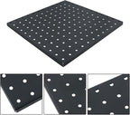 findmall 4Pack 12 x 12 Metal Black Wall Pegboard Panels Heavy Duty Peg Board for Tool Organizatio Garage Workbench Shed Craft Room kitchen Drawers