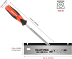 HAUTMEC 10" Reversible Dovetail Saw, Pro Flush Cut Jamb Saw, 12TPI Double Ground Teeth with Cranked Handle, Dual-Side Cutting Handsaw for Door Frames, Trim, and Flooring Installation – HT0234