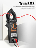 Digital Clamp Meter Multimeter Voltage Tester Auto-ranging, Measures Current Voltage Capacitance Resistance Diodes