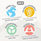 Bar-D Cleansing Face & Body Wipes for Women and Men - Individually Wrapped Biodegradable Shower Wipes with chamomile, 12x12 Inch, Pack of 20 (20 Count/Box), Chamomile scent
