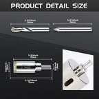 29/32inch | 23mm Diamond Hole Saw with Center Drill bit and Diamond-Coated Center Drill bit for Ceramic Glass Marble Fiberglass Granite and Porcelain Tiles by CENYB