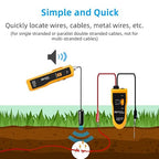 Underground Wire Locator, Wire Tracer with Earphone and Battery, Up to 3 Feet Deep and 1,640 Feet Long, Cable Tester for Dog Fence Cables Irrigation Control Wires