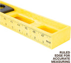 Mayes 10102 Polystyrene 4ft Level, 48 Inch Level Made in the USA, Contractor, Plumber, and Carpenter Tools, Impact Resistant Frame, Three Vials, Accurate to .001 Inch, Won’t Scratch Work Surfaces