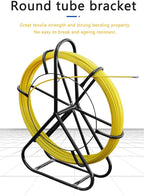 Fish Tape Fiberglass 6MM 328FT Fish Tape Puller Fiberglass Wire Cable Running with Cage [6mm*100m]