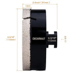 4-5/16" Diamond Hole Saw, 110mm Tile Hole Saw Drill Bit Diamond Tipped for Granite Marble Ceramic Glass Porcelain Quartz Tiles Stones Countertop, Core Drill Bits with 5/8-11 Thread for Angle Grinders
