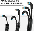 50FT 1/2 inch Split Wire Loom Tubing Kit with 2 Clamps - Flexible Abrasion Resistant Conduit for Automotive, Mechanical Cable Protection