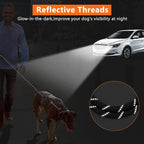 NTR Long Dog Leash, 20FT Check Cord with Swivel Lockable Hook and Comfortable Padded Handle for Reflective Dog Leash for Small Medium and Large Dogs Walking Training Hiking Camping Playing Grey