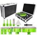 Diamond Core Drill Bits Set - Tile Hole Saw Kit 6/8/10/25/35/50/75/127MM+20F with 2" Diamond Beveling Chamfer Bits for Porcelain Ceramic Tile Granite Marble(11PCS)