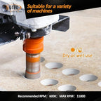 Diamond Core Drill Bit Kit BGTEC Diamond Hole Saw Tile Cutter for Porcelain Tile Ceramic Marble Brick, 5/8"-11 Thread 6/6/20/35mm+50mm Chamfer Bit