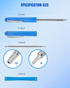 Screwdriver Bit Set for RingDoorbell, Double-Ended T6 T15 Screwdriver with 20Pcs Fits for All Ring Video Doorbell Models (Blue)