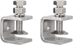 2 Pack 304 Stainless Steel C Clamps with 20mm/0.79" Stable Wide Jaw Opening Tiger Clamp for Woodworking Welding Construction Household Mount
