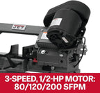 JET 5" x 6" Horizontal/Vertical Bandsaw, 1/2 HP, 115/230V 1Ph (Model HVBS-56)